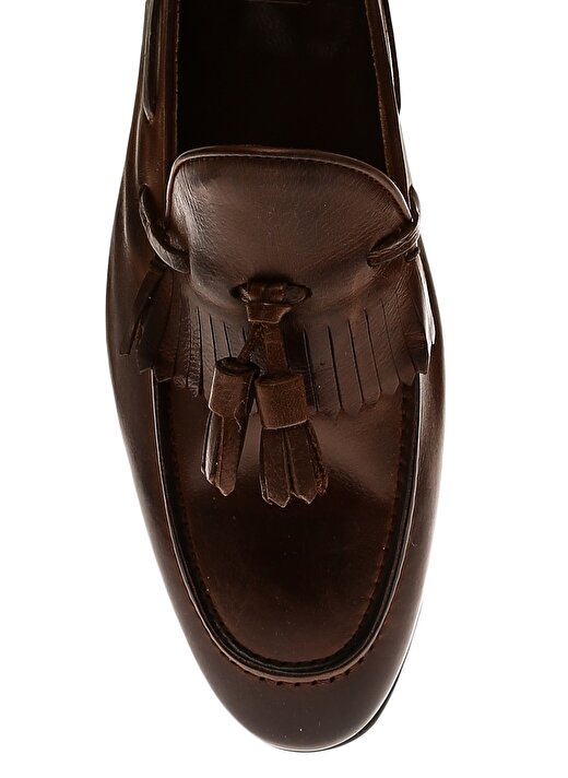 İnci Püskül Detaylı Kahverengi Erkek Klasik Ayakkabı 2