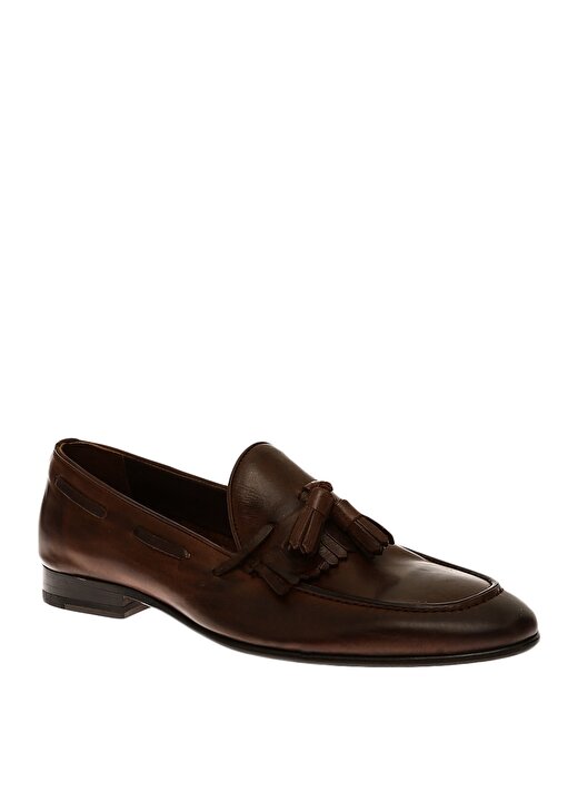 İnci Püskül Detaylı Kahverengi Erkek Klasik Ayakkabı 4