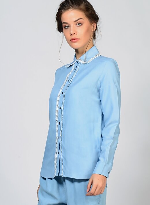 Goldie Mavi Kadın Gömlek 1-935-2-1 2