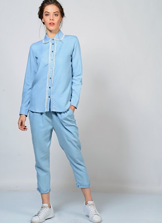 Goldie Mavi Kadın Gömlek 1-935-2-1 3