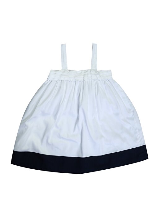 Losan Askılı Beyaz Siyah Kız Çocuk Elbise 2