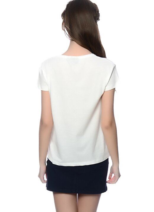 Broadway Koyu Beyaz Kadın T-Shirt 2