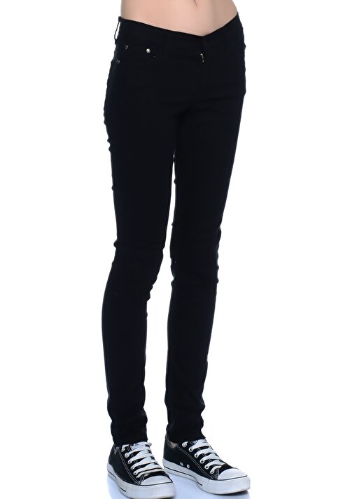 Compania Fantastica 5 Cepli Skinny Kalıp Siyah Kadın Denim Pantolon 4