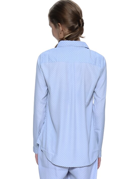 Compania Fantastica Standart Kalıp Polyester Koyu Mavi Kadın Gömlek 2