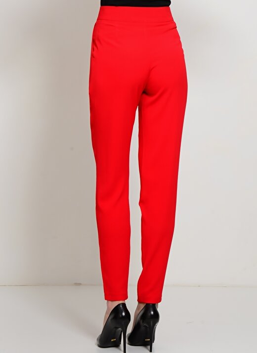 Liquorish Geniş Paça Normal Fit Kırmızı Kadın Pantolon 4