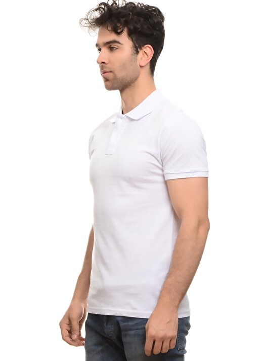 Fresh Company Beyaz Erkek T-Shirt 6Y1479E2 Polo Pike 3