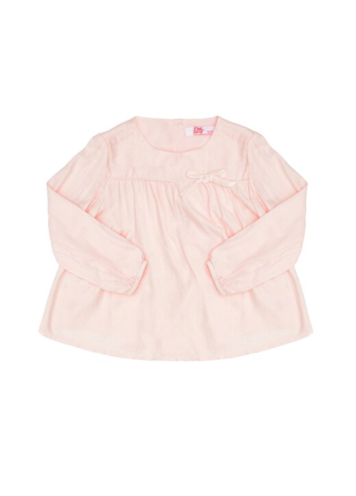 Pink&Orange Çocuk Fiyonk Detaylı Pembe Bluz 1