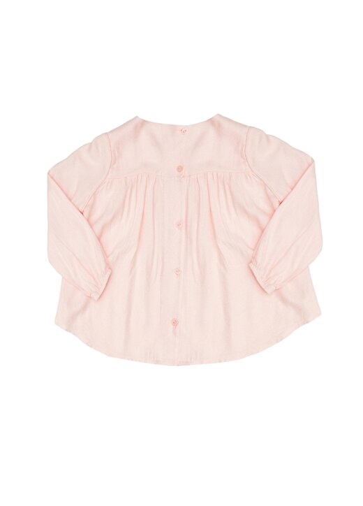 Pink&Orange Çocuk Fiyonk Detaylı Pembe Bluz 2