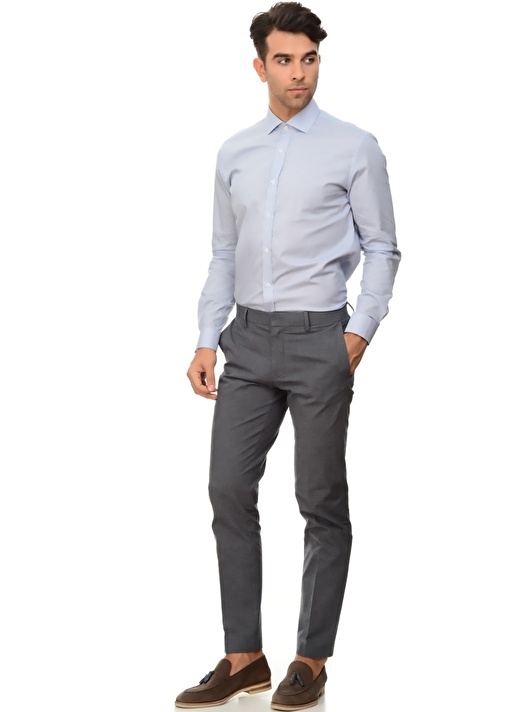 Cotton Bar Mavi Slim Fit Gömlek 2