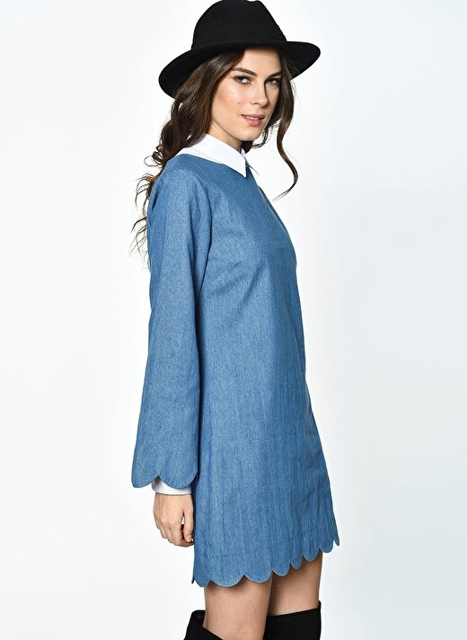 English Factory Mavi Kadın Elbise 4