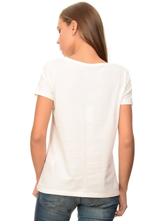 Only Yazılı Beyaz T-Shirt 4