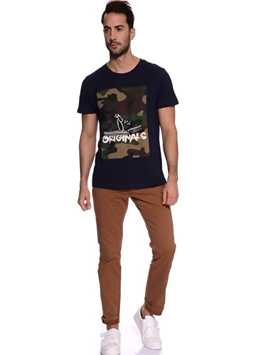 Jack & Jones Koyu Lacivert Erkek T-Shirt 12109104 2