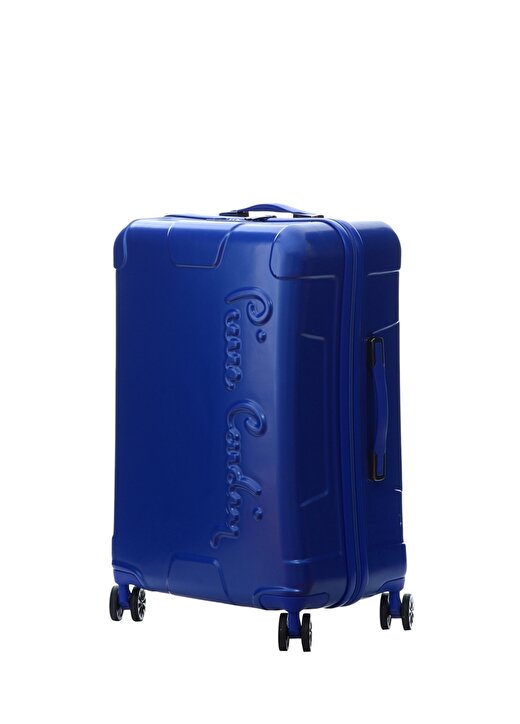 Pierre Cardin 60 Cm Mavi Çekçekli Kumaş Valiz 2