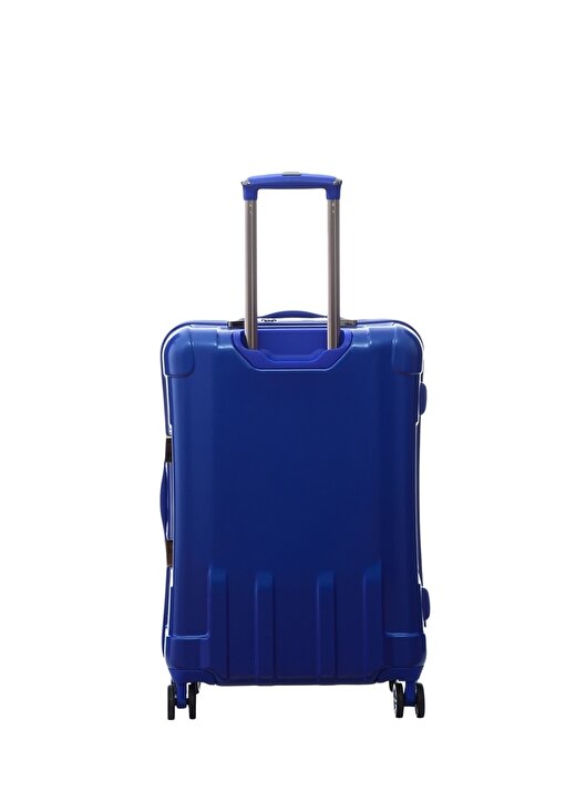 Pierre Cardin 60 Cm Mavi Çekçekli Kumaş Valiz 3