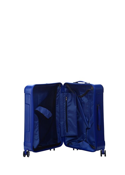 Pierre Cardin 60 Cm Mavi Çekçekli Kumaş Valiz 4