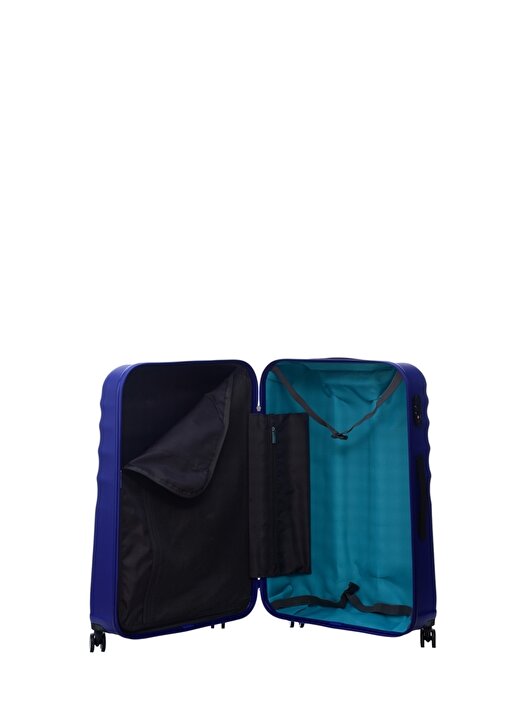 American Tourister Mavi Çekçekli Kumaş Valiz 3