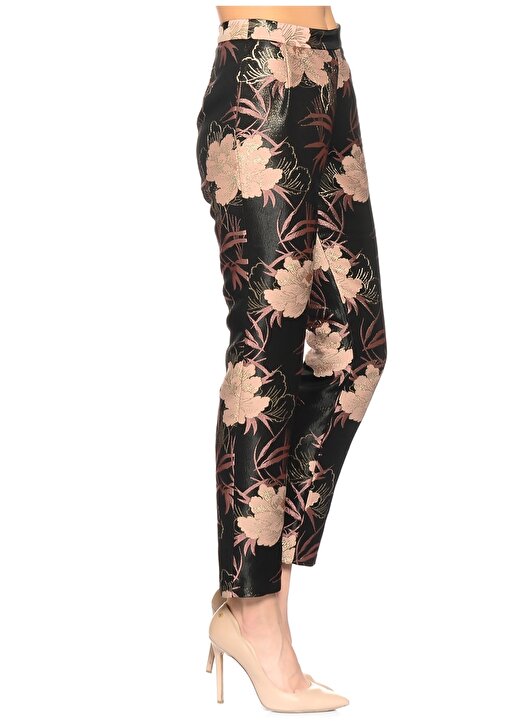 House Of Camellia HOC027 Çok Renkli Çiçek Desenli Kadın Pantolon 3