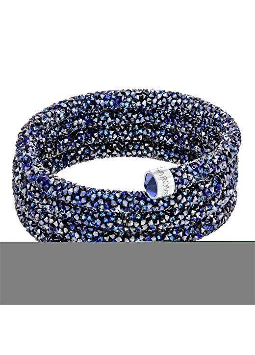 Swarovski Crystaldust Wide Mavi Paslanmaz Çelik Bileklik 1
