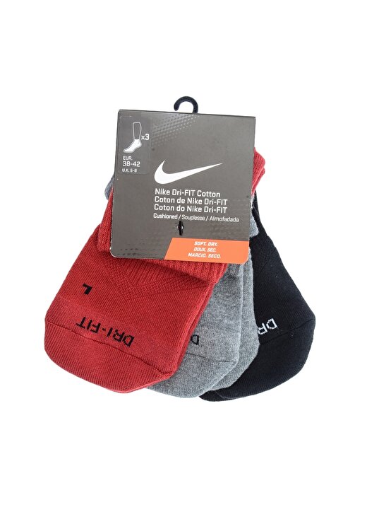 Nike Unisex Dry Cushion Quarter (3 Çift) Çorap 1