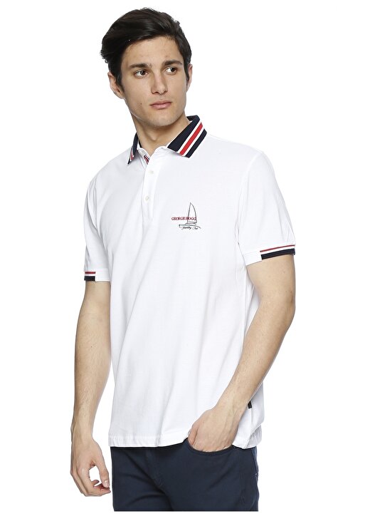 George Hogg Polo Yaka Beyaz T-Shirt 3