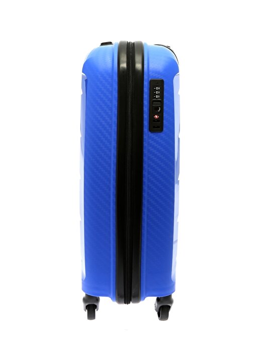 Pierre Cardin 50 Cm Mavi Çekçekli Kumaş Valiz 4