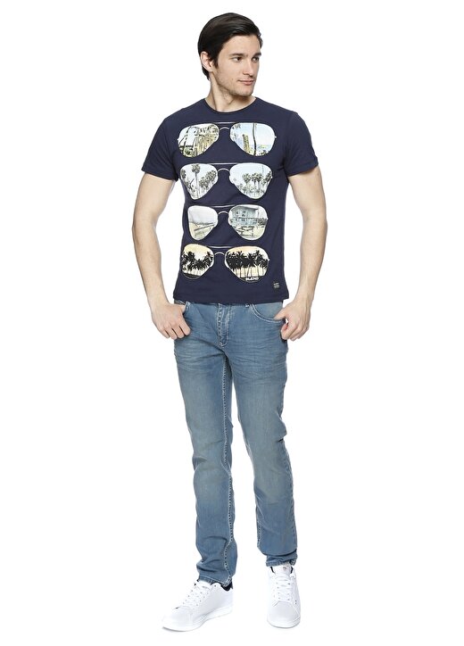 Blend Koyu Lacivert Erkek T-Shirt 2