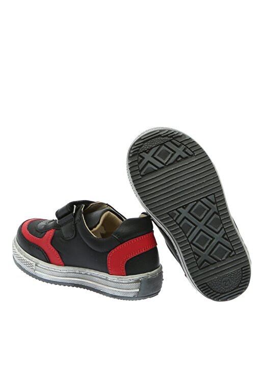 Mammaramma Bantlı Siyah Kırmızı Erkek Çocuk Yürüyüş Ayakkabısı 3