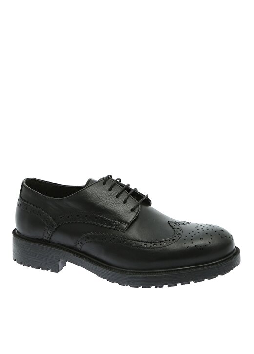 Fabrika Deri Siyah Klasik Ayakkabı 2