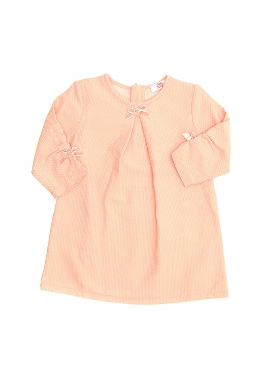 Pink&Orange Çocuk Puantiyeli Pembe Elbise 1