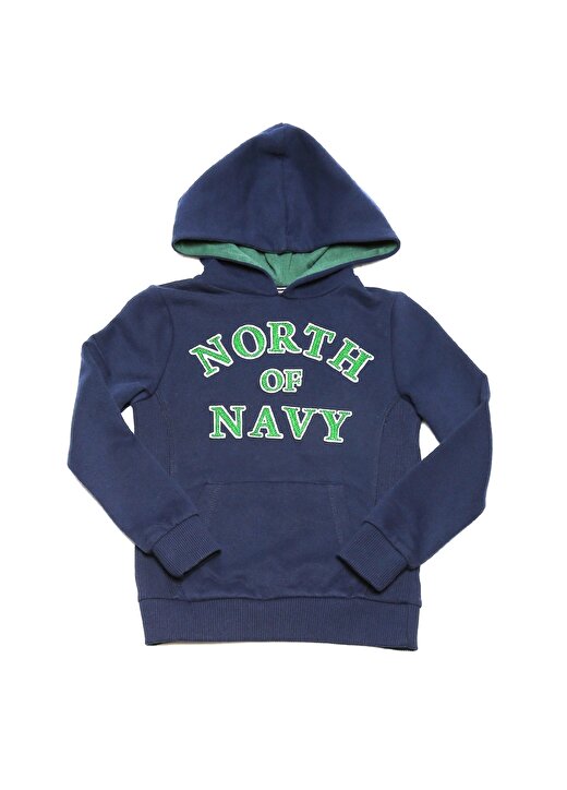 North Of Navy Kapüşonlu Lacivert Sweatshırt 1