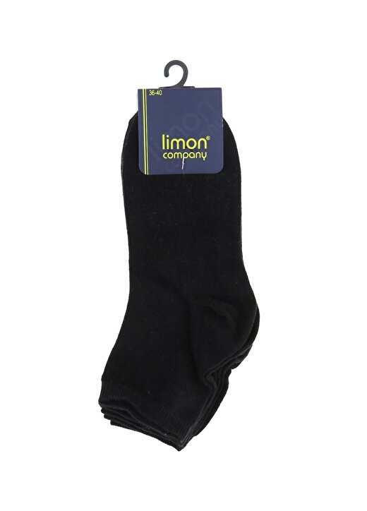 Limon Siyah Kadın Soket Çorap 1