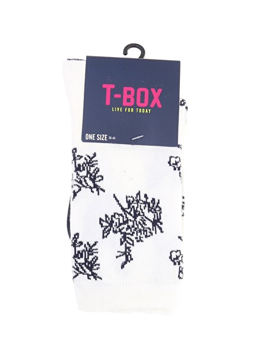T-Box Desenli 2'Li Lacivert Soket Çorap 1