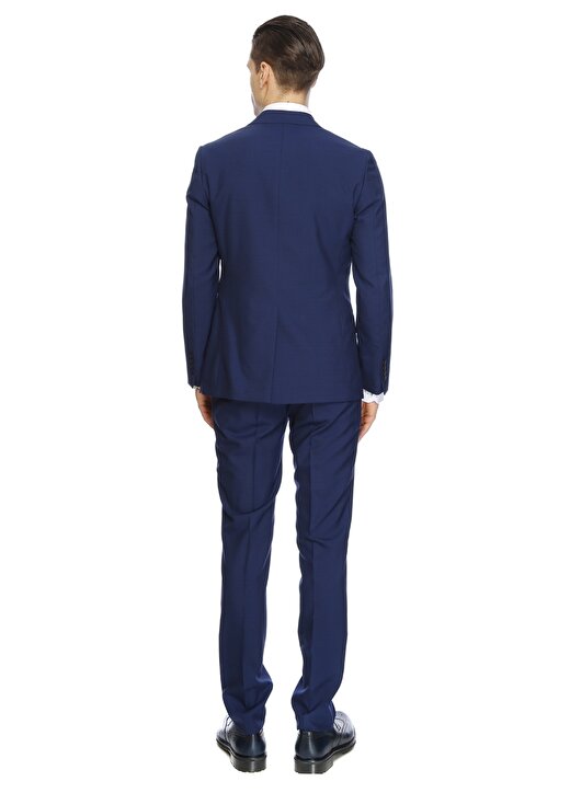 Network Ceket Yaka Uzun Kollu Lacivert Erkek Takım Elbise 3