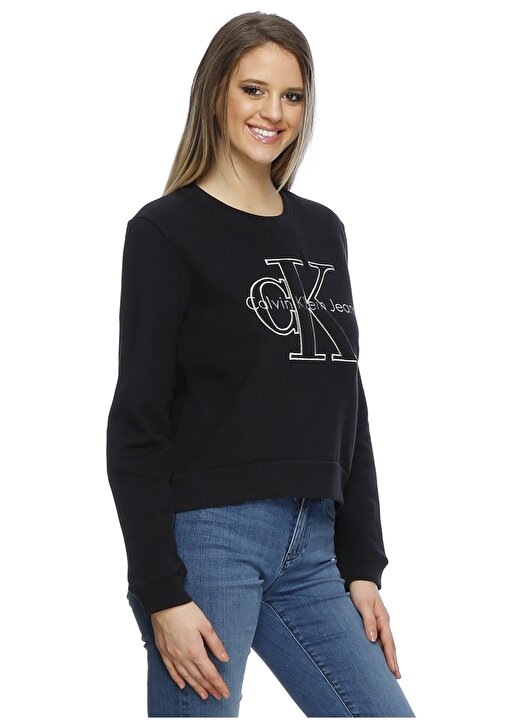 Calvin Klein Jeans Siyah Kadın Sweatshirt J20J205649 3