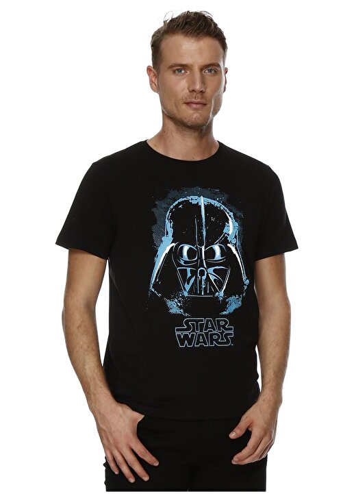 T-Box Star Wars Baskılı Siyah T-Shirt 3