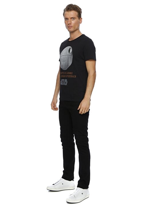 T-Box Star Wars Baskılı Siyah T-Shirt 2