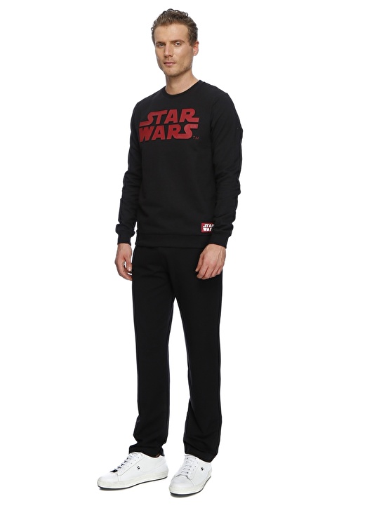 T-Box Star Wars Baskılı Siyah Sweatshirt 2