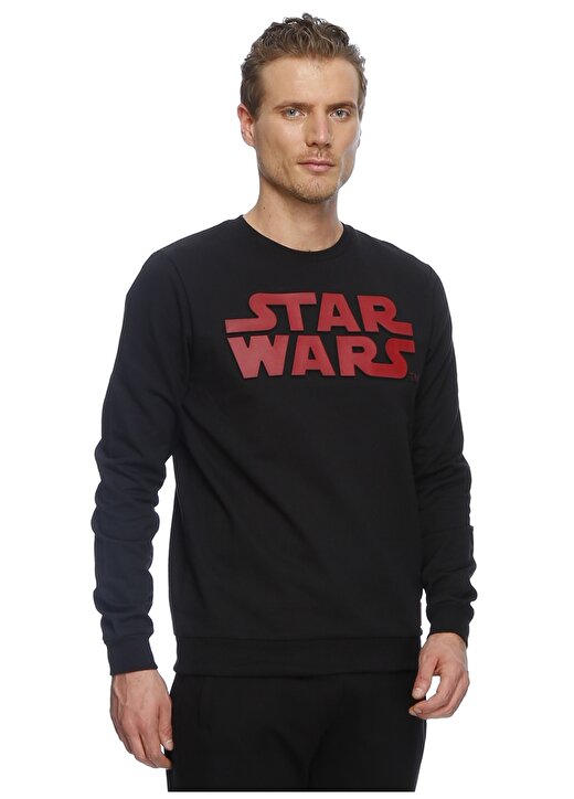 T-Box Star Wars Baskılı Siyah Sweatshirt 3
