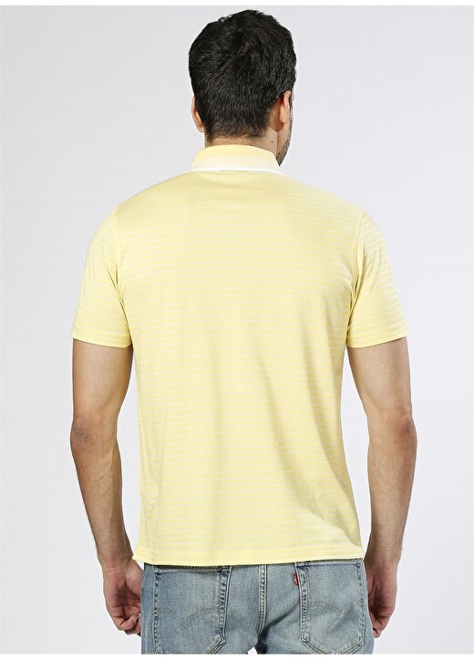 Cotton Bar Çizgili Sarı T-Shirt 4