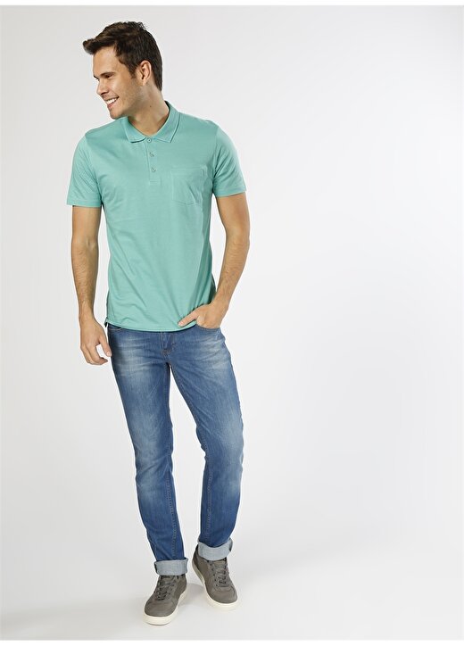 Cotton Bar Polo Yaka Yeşil T-Shirt 2