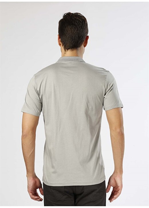 Cotton Bar Polo Yaka Gri T-Shirt 4
