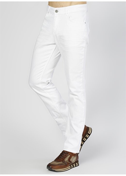 Limon Beyaz Klasik Pantolon 3