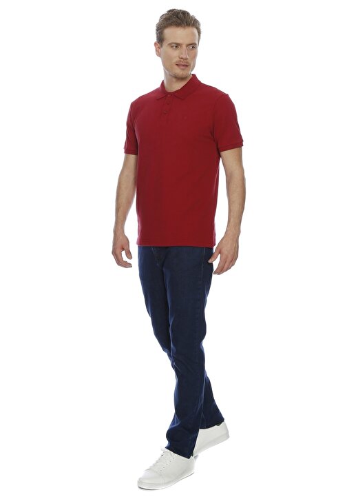 Limon Kırmızı Düz Polo T-Shirt 2