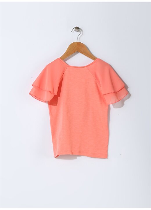 Pink&Orange Kız Çocuk Baskılı Mercan T-Shirt 2