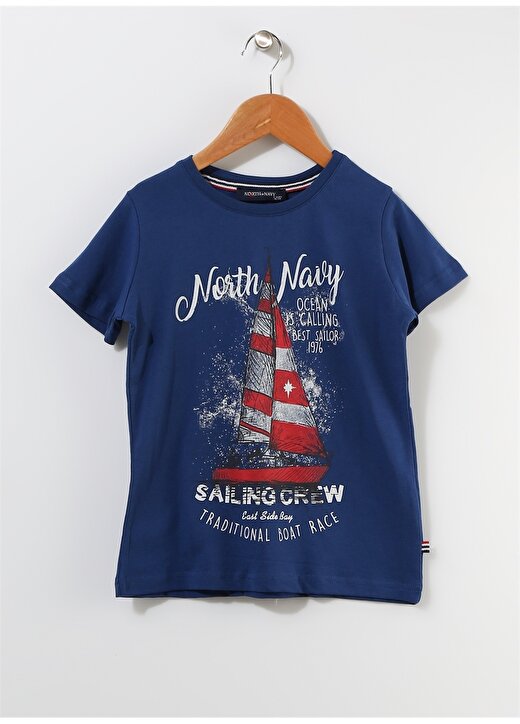 North Of Navy Çocuk Yazılı Pembe T-Shirt 1