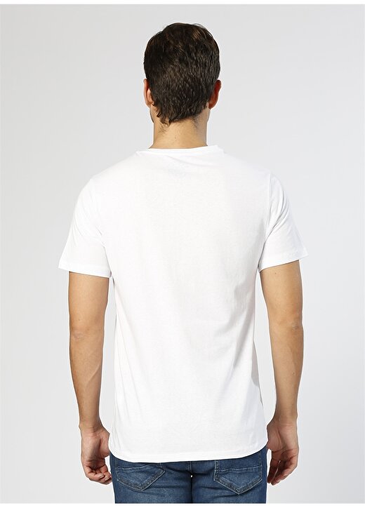 T-Box Baskılı Beyaz T-Shirt 4