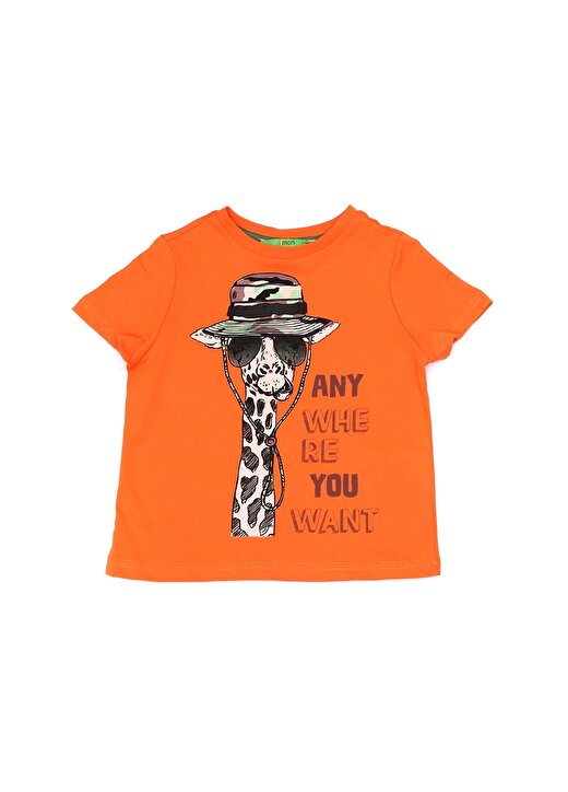 Limon Zürafa Baskılı T-Shirt 3
