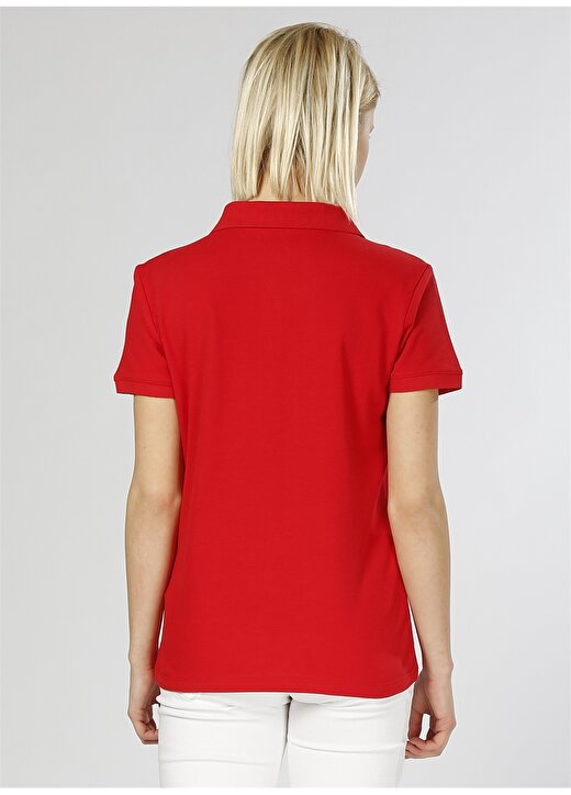 Limon Polo Yaka Basic Kırmızı T-Shirt 4