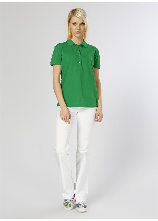 Limon Polo Yaka Basic Yeşil T-Shirt 2