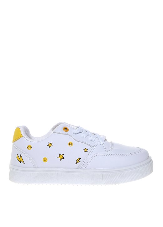 Limon Kız Çocuk Beyaz Yürüyüş Ayakkabısı 1